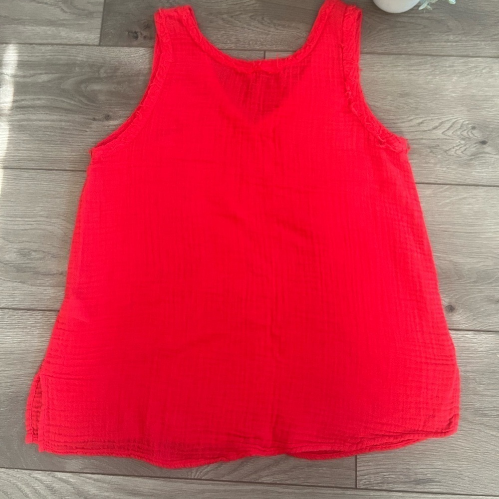 Michael Stars Vivid Red Tank Top Size XS 100% Cotton - Picture 4 of 6